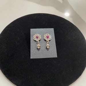 Brighton Dangle Earrings with Purple Heart